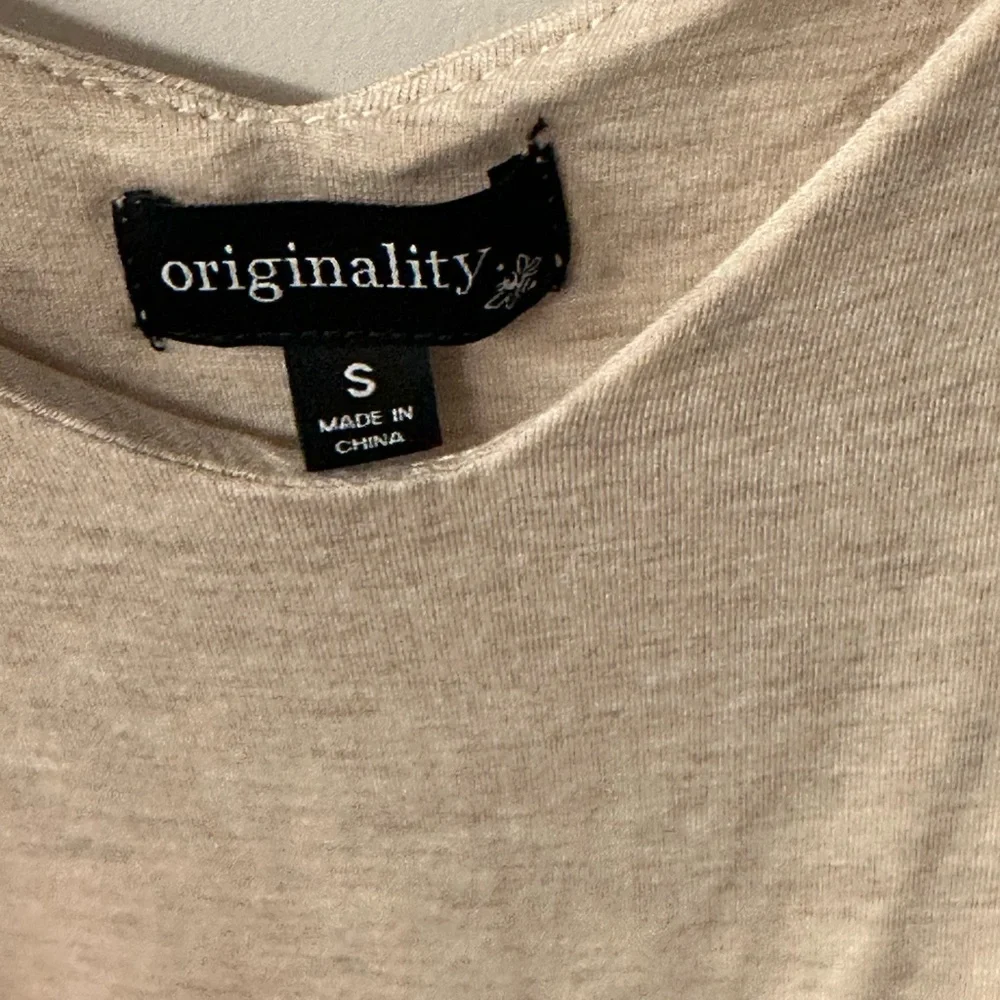 Originality Women's Cream Tank Top - Picture 3 of 4